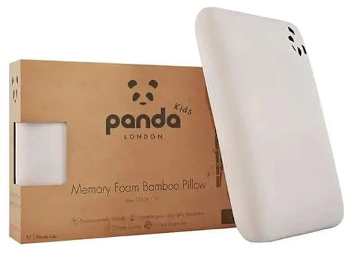 Panda Toddler Pillow with Bamboo Cover - Medium-Firm Support, 30-Night Trial, Ages 2-4