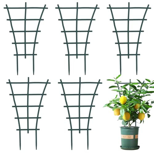 6 Pezzi Supporto per Piante Rampicanti, Supporto per Piante da Giardino in plastica verde, Supporto per Piante in Vaso, per Giardino