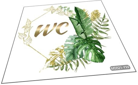 Autocollants Muraux Wc Vertes en Pvc, Décoratifs et Amovibles