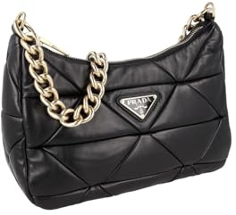 Prada Damen Schwarz Leder Schultertasche 1BC157