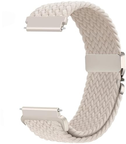 Issinlky 22mm Nylon Flechtband Kompatibel mit Garmin Venu 2/Venu 3/Garmin Vivoactive 4/Galaxy Watch 3 45mm/Galaxy Watch 46mm/Gear S3 Frontier/S3 Classic, Elastisches armband für Frauen Männer