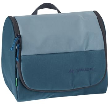 VAUDE Kulturbeutel WegaWash, gepolstert, Nordic Blue, Einheitsgröße | Kosmetiktasche mit integriertem Spiegel – Waschbeuterl mit Zahnbürstenhalter und Aufhängehaken, 7,0L Volumen, 26cm Breite