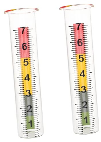BESPORTBLE Lot De 2 Pluviomètres Extérieur Verre Transparent 21 Cm pour Jardin Pelouse Terrasse Résistance Au Gel Mesure Précise Pluie Robuste
