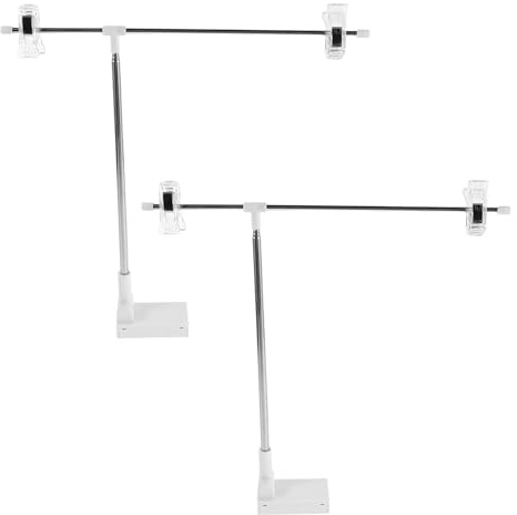 FUNOMOCYA Set Ständer Für Plakatwände Verstellbare Werbeständer Posterhalter Werbeständer Schilderständer Tischaufsteller Edelstahl Silber