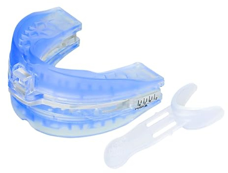 DOHUG Anti Snoring Mouth Guard,Snoring Aids for Men and Women,Sleeping Snore Stopper Sleep Apnea Mouthpiece Reusable, Anti-Snoring Mouthpiece for Home/Travel Use(Light Blue)