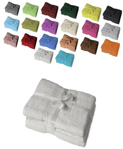 Exklusiv Heimtextil Juego de 2 toallas para sauna, 80 x 200 cm, blanco