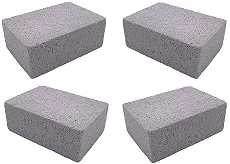Grillstein-Reiniger, 4 Stück, Grill-Reinigungsstein-Block – Grill-Reinigungsstein zum Entfernen von Flecken, BBQ-Reinigung