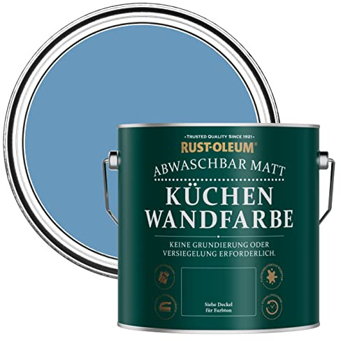 Rust-Oleum abwaschbare matte, geruchsarme blau Küchenwandfarbe - Kornblumenblau 2,5 Litres