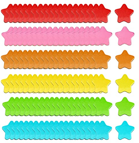 Kühlschrankmagnete, bunte Sternenförmige Magnete, Tafelaufkleber, Kinder, Rennbelohnungsdiagramm, Magnet für Whiteboard, Klassenzimmer, Büro, Kühlschrank (6 Farben, 2 cm), 120 Stück