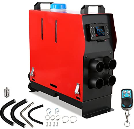 Tubiaz 12V 8 KW Diesel Lufterhitzer, Luft Dieselheizung,Standheizung Diesel,Diesel Luftheizung, Air Diesel Heizung mit Fernbedienung LCD Schalter für Auto, LKW, Wohnmobil, Bus (8KW Einteilig)