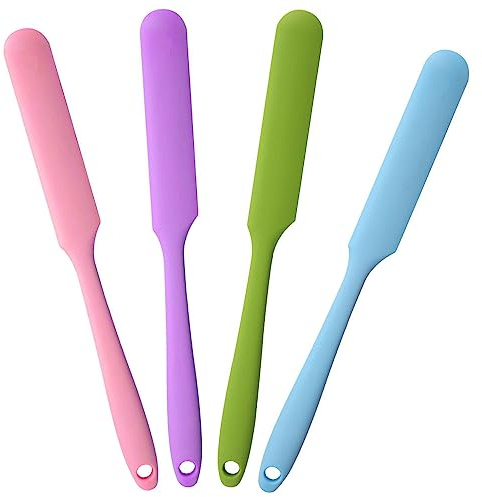 Lot de 4 spatules anti-adhésives en silicone pour épilation à la cire - Pour usage domestique ou en salon