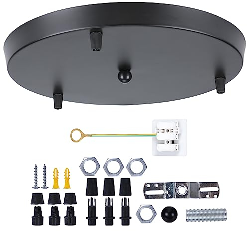 PETITES ECREVISSES Rosone Lampadario in Metallo Lampada a Baldacchino 3 Luci Rosones per Lampadario da Soffitto Fissaggio Plafoniera tutti gli accessori di montaggio