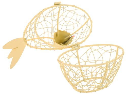 Zerodeko Chicken Shaped Egg Basket for Household Wire Hen Shape Storage Basket Practical for Home Storage Kitchen Counter