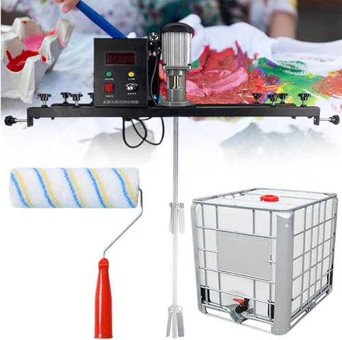 pedenencelia IBC Air Agitator,980w Electric Tank Mixer Machine With Roller Brush,Speed 0-3000 Rpm,Portable Cement Mixer Mortar Plaster Paint Fodder Stirring Tool