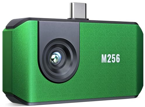 AMPBANK Thermal Camera for Android, 512x384 High Resolution Thermal Imaging Camera with 3D Analysis, 25Hz Refresh Rate, -20℃ to 450℃ Temp Range, for HVAC Inspection, Electric/Leak/Pest Inspection