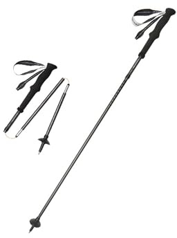 Naturehike 172g Ultraleichte Trekkingstöcke, 4 Faltbare, verstellbare Abschnitte, 3K-Kohlefaser und Stock aus 7075er Aluminiumlegierung zum Gehen, Wandern, Bergsteigen (schwarzer Sternenhimmel-110cm)