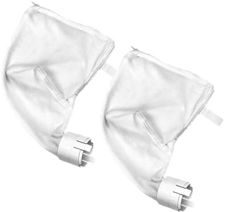 SUPVOX 2pièces Filtre De Piscine Réutilisable Sacs Filtrants pour Impuretés Nettoyeur De Piscine avec Fermeture Éclair Accessoires De Nettoyage