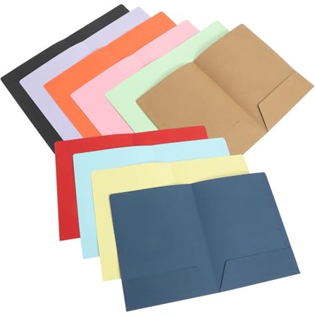 Artibetter Dossiers A4 Kraft À Double Poche 10 Pièces Organisateur Documentaire Pour Bureau Maison Contrats Et Archives