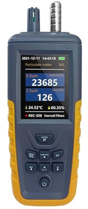 Detector de Gas, Contador de partículas de polvo en el aire de 3/6 canales, sensor de monitorización, medidor de temperatura y humedad PM2.5/10, detector de concentración de polvo de calidad del aire(