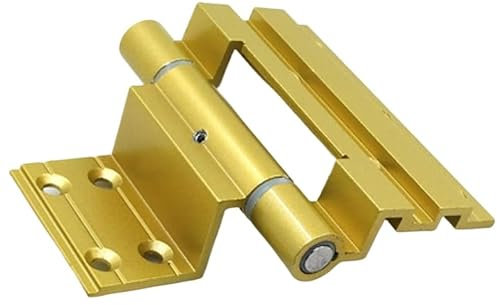 Bisagra de ventana de aleación de aluminio, 2 piezas de aleación de aluminio engrosada for puertas abatibles y ventanas corredizas, accesorios.(Gold)