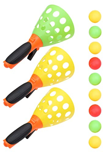 Milisten 3 Click-toss-ballspiel Mit Fangspiel Launch-Throw-Catch-Ball-Set Outdoor- Für Gemeinsames Spielen Mit Erwachsenen Und Kindern Aus Kunststoff Umweltfreundlich Und