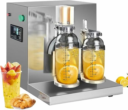 HOTAPEPU Automatique Bulle Thé Lait Thé Shaker Machine pour 360 Degrés Mélange Jus De Cocktail Café Lait Vin Double Tasse Équipement Commercial ~/