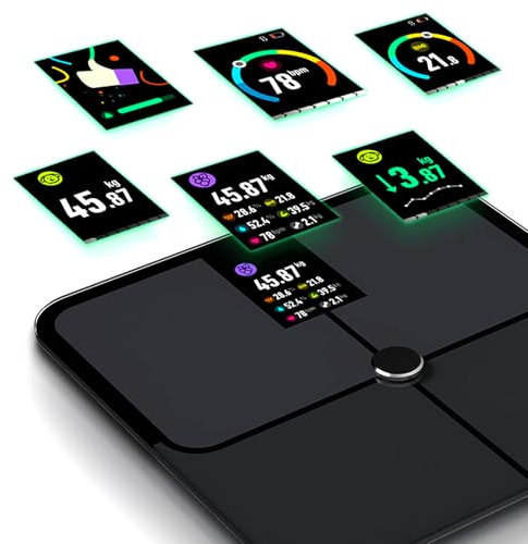 Balance Impedancemetre, Pese Personne Masse Graisseuse et Muscle avec Affichage Numérique Pèse Personne Fiable pour 21 Mesures Balance d'Analyse Corporelle 180 kg / 400 lbs