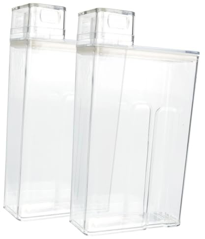 UPKOCH 2 Stück Waschpulverbehälter Transparent Großer Vorratsbehälter für Waschmittel Nachfüllbox Lotion Untereimer Mehrzweck Aufbewahrungsbox für Haushalt und Wäscherei