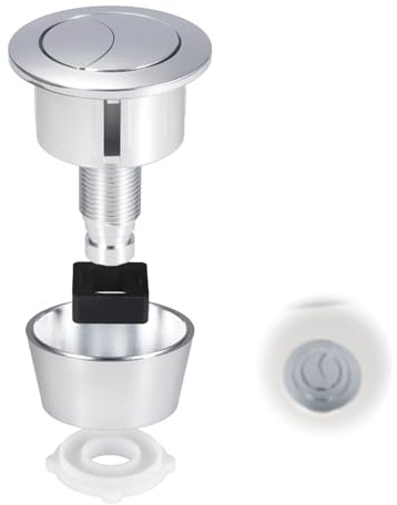 Bamyli Universal Toilet Flush Button, Dual Flush Replacement Push Button Kit only for 40mm Cistern