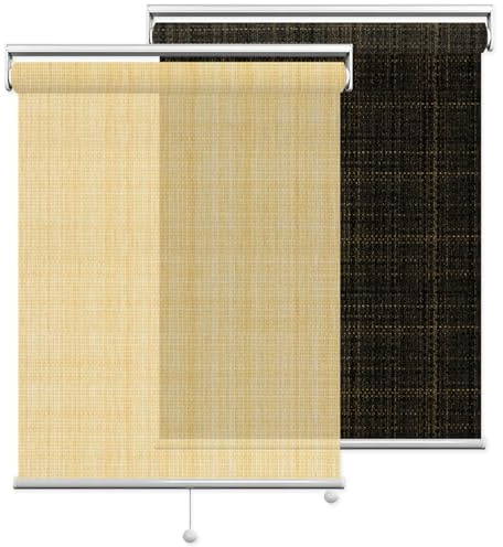 ODIJOO Partial Blackout Window Roller Blinds with Spring Control UV Ray Protection Cover for Home Office Bedroom, Cream 01