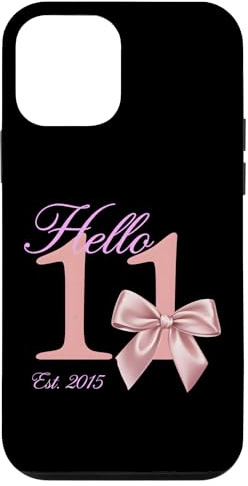 Custodia per iPhone 12 mini Hello 11 Est 2015 Birthday Girl Rosa
