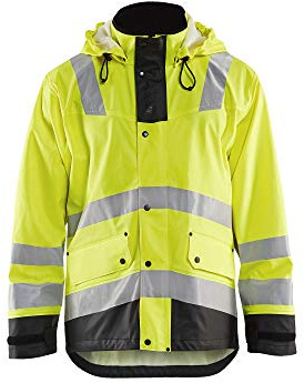 'blakläder 4302200333994 X L Advertencia Chaqueta Impermeable de niveles 2 Tamaño, Amarillo/Negro, 4 x l