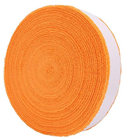 Wallfire 10 Meters Badminton Tennisschläger Anti-rutsch-Baumwolle Handtuchgriff Big Reel Handtuchgriffrolle Overgrip Schweißband Band Aufgenommen Wraps (Color : Orange)