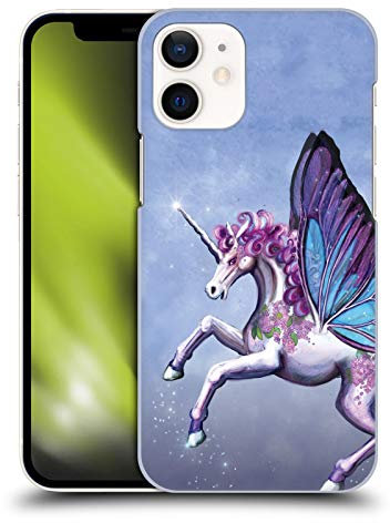 Head Case Designs Licenza Ufficiale Rose Khan Farfalla Porpora Lilla Unicorni Custodia Cover Dura per Parte Posteriore Compatibile con Apple iPhone 12 Mini