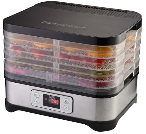 KITCHEN MOVE Déshydrateur alimentaire température Réglable Sèche aliments 70° Affichage digital MANHATTAN avec Minuterie 72H 250 W