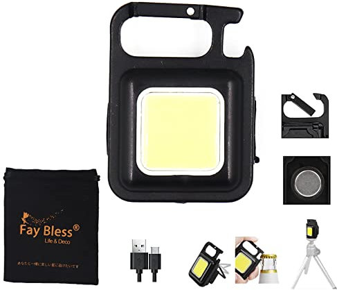 Mini lampe de poche, 500 lumens, 46 g, 4 × 6 cm, 500 mAh, étanche et rechargeable (1 paquet carré)