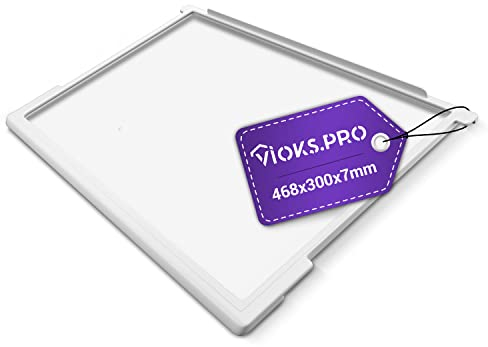 Viоks.pro Kühlschrank Glasplatte 465 x 300 mm oben für Kühlteil Ersatz für Gorenje Kühlschrank Einlegeboden Glas 163336 179066 692368 Küppersbusch 432159 & Gorenje Kühlschrank Ersatzteile