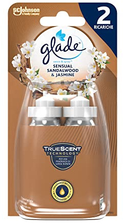 Glade Sense & Spray, Profumatore per Ambienti, Sandalo di Bali, 2 Ricariche | Con Sensore di Movimento, Fragranza di Lunga Durata con Oli Essenziali, Facile da Usare