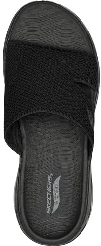 Skechers Women's Go Walk Arch Fit Sandal Joyful Sandals, Black Textile, 5 UK