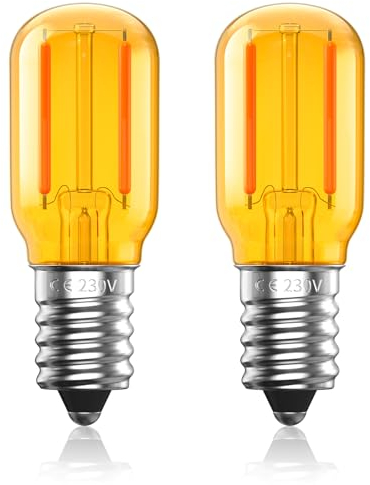 Luxvista LED-Glühbirne, E14, T22, warmes Licht 2000 K, Vintage, LED-Röhrenlampe, nicht dimmbar, 10 W, 2 Stück