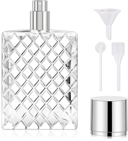 3zorqinron Glass Perfume Bottles Empty Refillable, 100ml /3.4oz Atomizer Sprayer for Perfume, Cologne Bottles Empty with Perfume Dispenser
