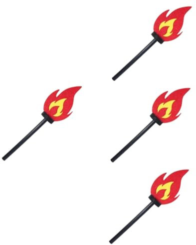 Cabilock 4piezas Antorcha Simulada De Fiesta para Juguete De Ceremonia Ligera y Portátil Decoración para Eventos Al Aire Material y Fieltro para Bodas y Fiestas