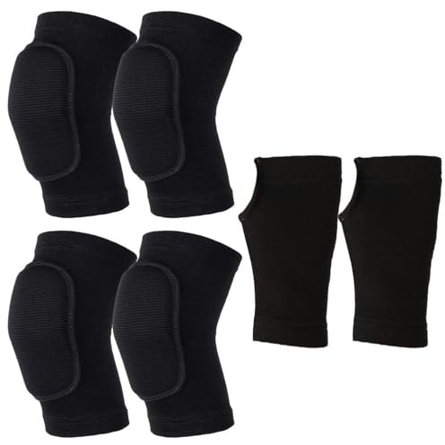 HDGSAFD Ginocchiere da 2 Pezzi E 1 Paio di Polsiere, Polsiere Traspiranti, Ginocchiere Elastiche, Attrezzatura Sportiva per Il Fitness, Equipaggiamento Protettivo Sportivo