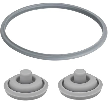 Pack 3 Repuestos para Olla a Presión WMF Perfect Plus y Perfect – Incluye 1x Gomas de Sellado (Ø22 cm) + 2x Juntas para Válvula, Tapa, Olla Express y Mango – Compatible con Modelos de 2,5L a 8,5L