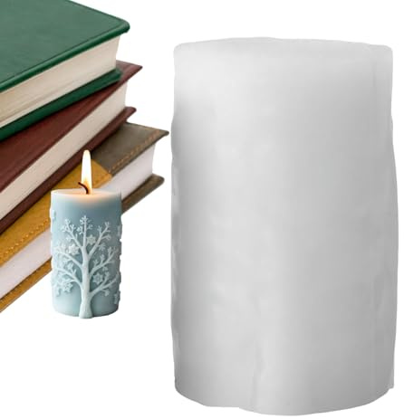 GkgWuxf Kerzenformen – wiederverwendbare Weihnachtsdekoration, Zylinder-Aromatherapie-Seifenformen – für Gips, Schokolade, Fondant, Ton, Gummibaum, Regal, Fenster, Klassenzimmer, Schule, Geburtstag