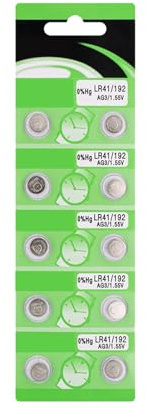 SHYYOULQE Fiability AG3 LR41 - Pilas alcalinas de botón AG3 para dispositivos electrónicos pequeños, batería de alta capacidad