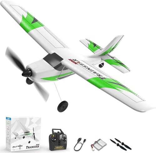 volantexrc RC Flugzeug Trainstar Mini 400 RTF, 3CH Ferngesteuertes Flugzeug RTF RC Plane 3 Kanal, RC-Segelflugzeugspielzeug für Anfänger, Erwachsene