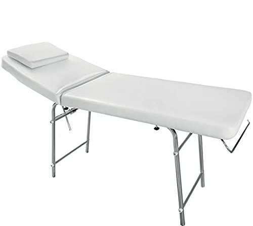 Lettino Massaggio Fisso Professionale con Testata Regolabile e Asta Porta Rotolo (MT2201)