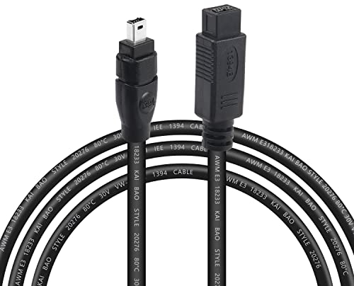 MEIRIYFA Firewire 800 IEEE 1394, 9 pin, maschio a 4 pin, Firewire DV 800-400, cavo adattatore per stampante, scanner, 1,8 m