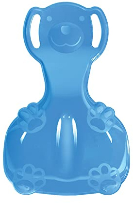 Prosperplast Polo Bear 1 Schneerutscher aus Kunststoff Schnee Poporutscher Porutscher Schneeflitzer für Kinder (Blau)